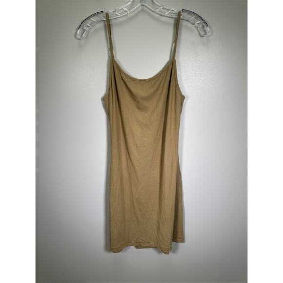 Skims‎ Ribbed Mini Slip Dress 2XL Gold Shaping Bodycon Comfy - Picture 1 of 7